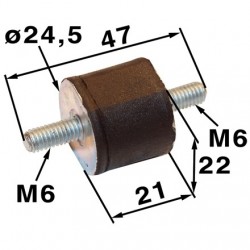 Silentblok 11107909600 pre Stihl 041 AV, 045, 042 AV