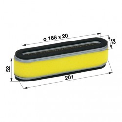 Vzduchový filter 12681-11220 s predfiltrom oválny pre Kubota
