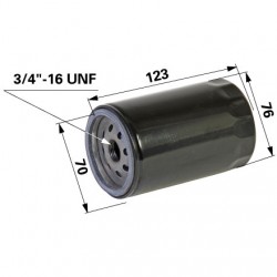 Olejový filter pre Onan - B43, B48, P600, NHA, NHB, NHC, NHP, N52M, P216, P218 - 277233-S