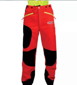 Nohavice protiporezové červeno-žlté WAIPOUA Oregon -  XL